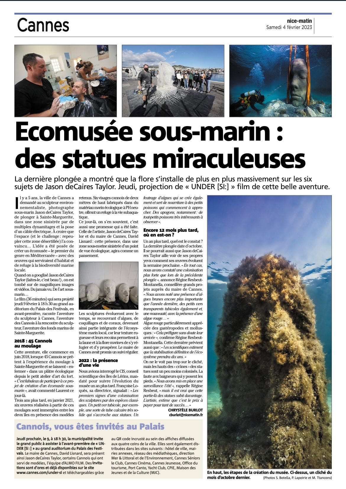 Ecomusée sous-marin : des statues miraculeuses