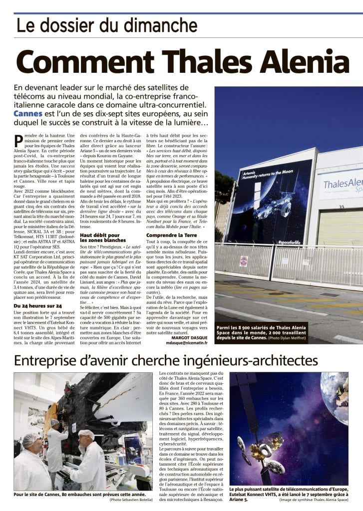 Thalès Alenia Space : l'excellence made in Cannes — illustration 1