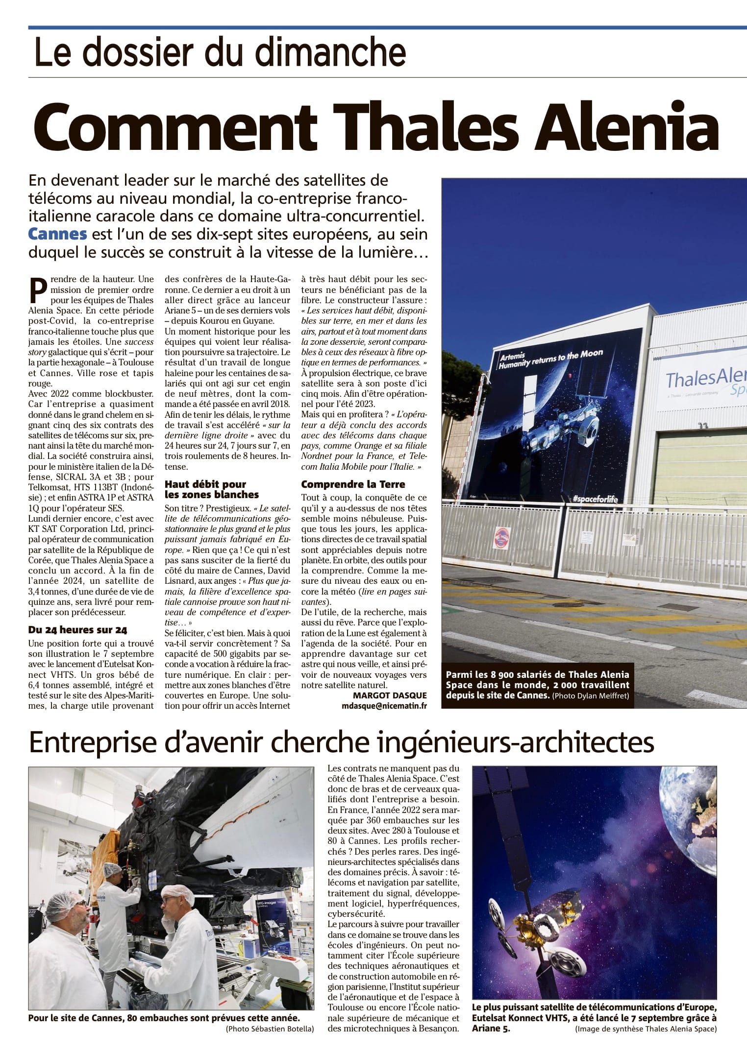 Thalès Alenia Space : l'excellence made in Cannes