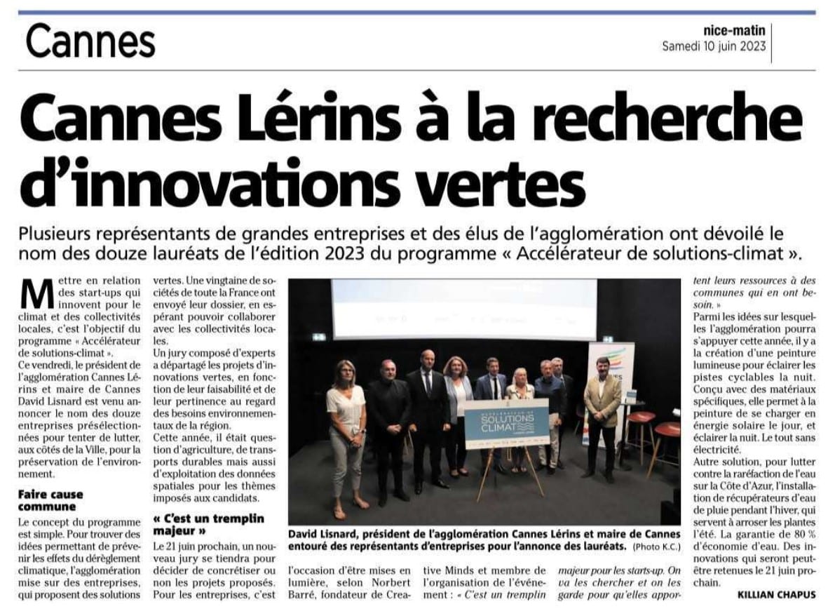 Cannes Lérins à la recherche d'innovations vertes