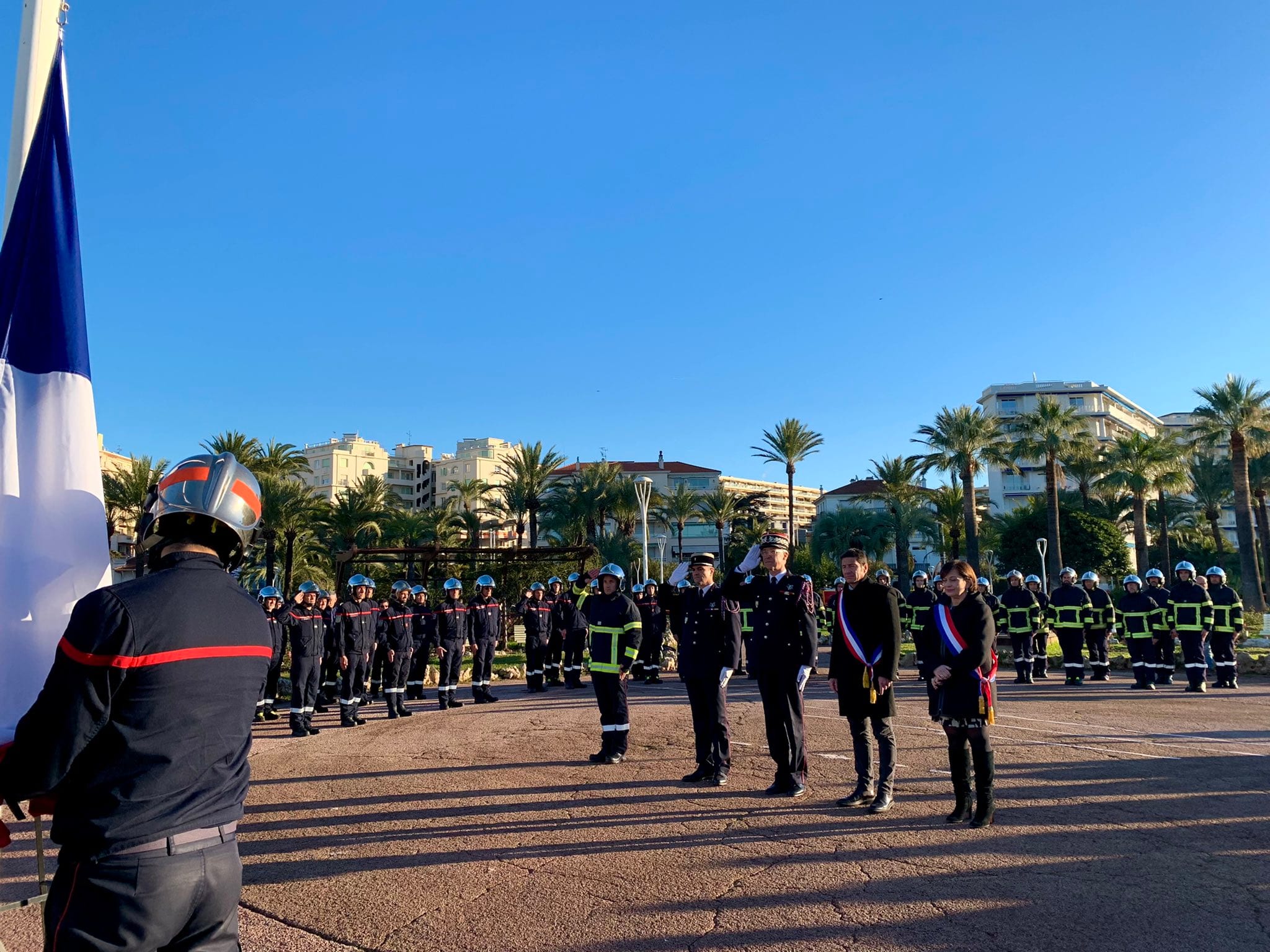 Sainte-Barbe : David Lisnard rend hommage aux sapeurs-pompiers