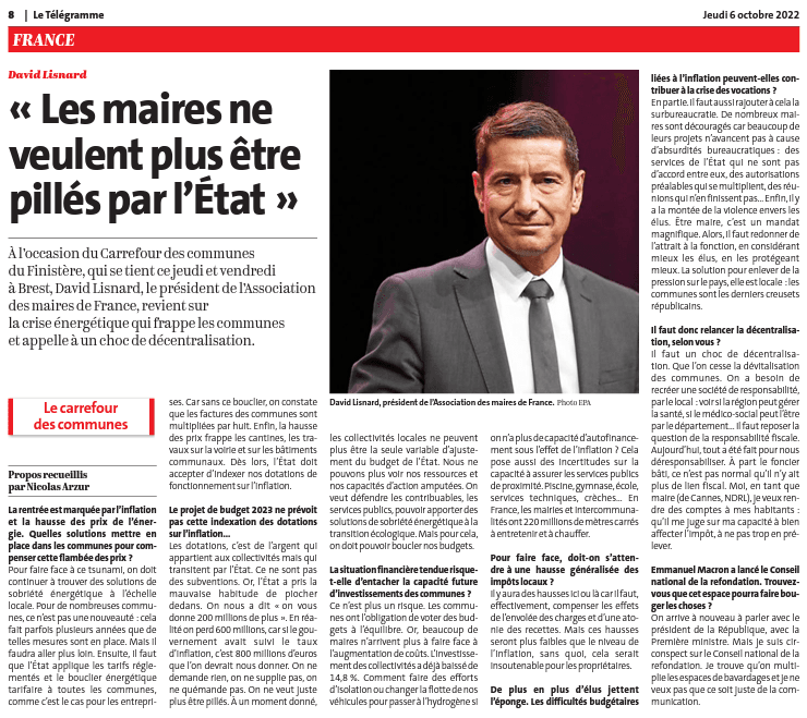 Les maires ne veulent plus être pillés par l'Etat