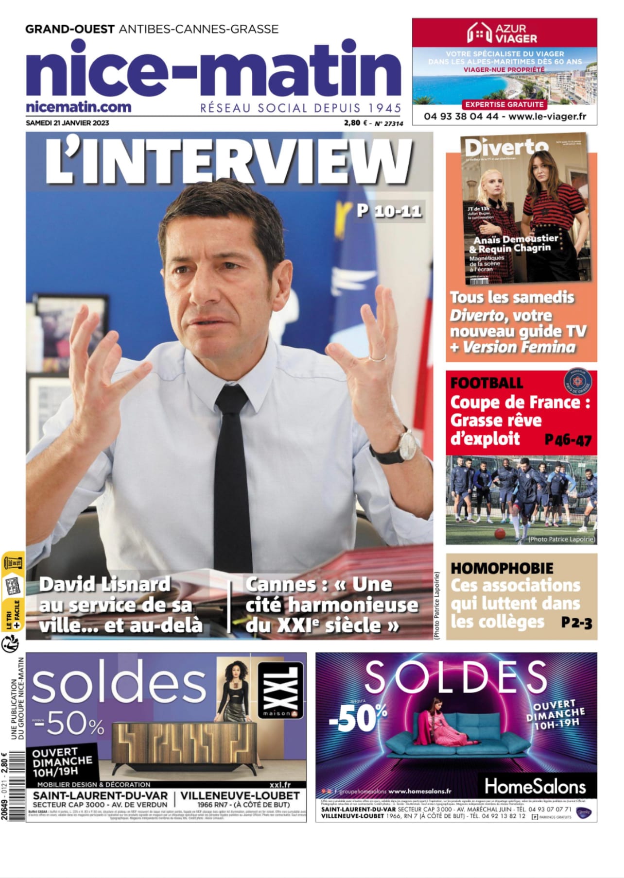 Entretien : David Lisnard précise les futurs grands projets pour Cannes