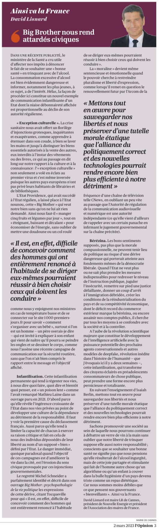 Big Brother nous rend attardés civiques