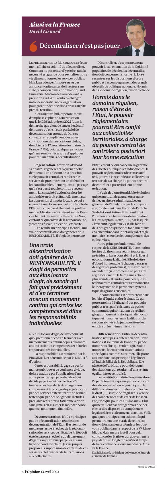 Décentraliser n'est pas jouer