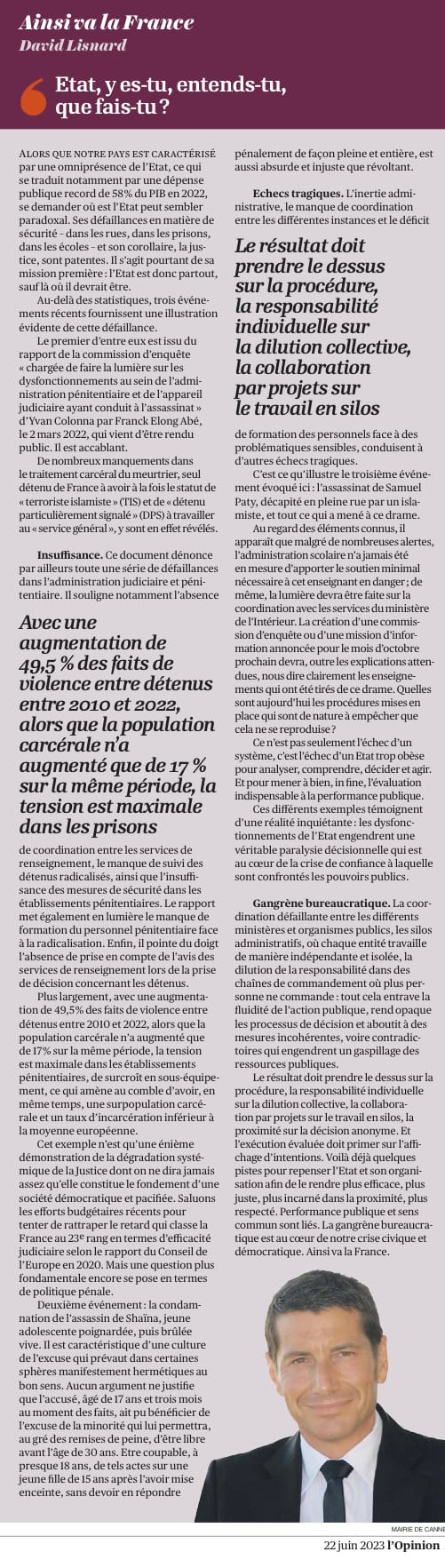État, y es-tu, entends-tu, que fais-tu ?