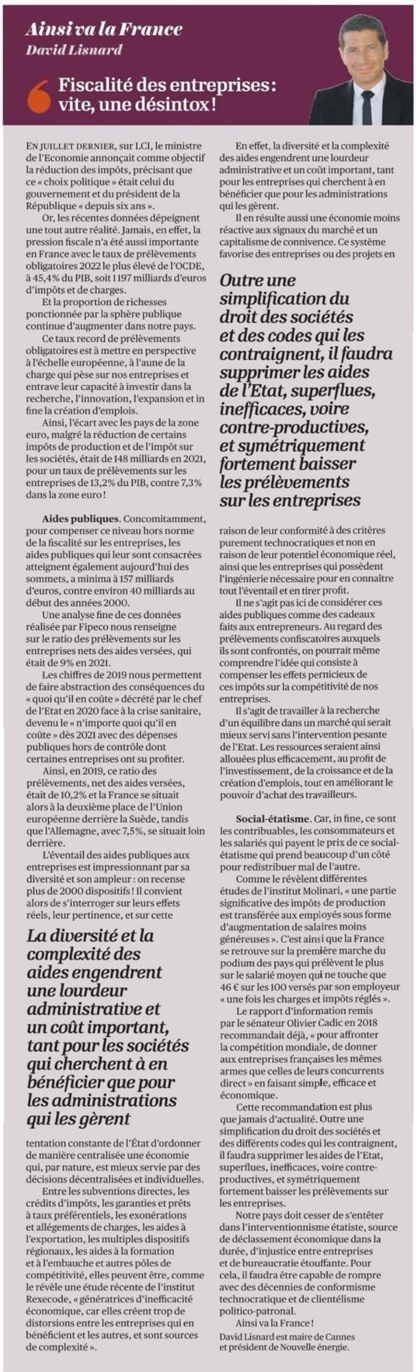 Fiscalité des entreprises : vite, une désintox !