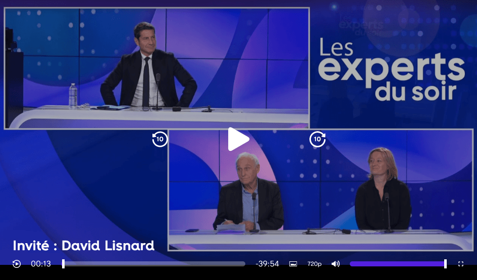 À revoir : David Lisnard était l'invité de l'émission Les experts du soir sur BFM Business