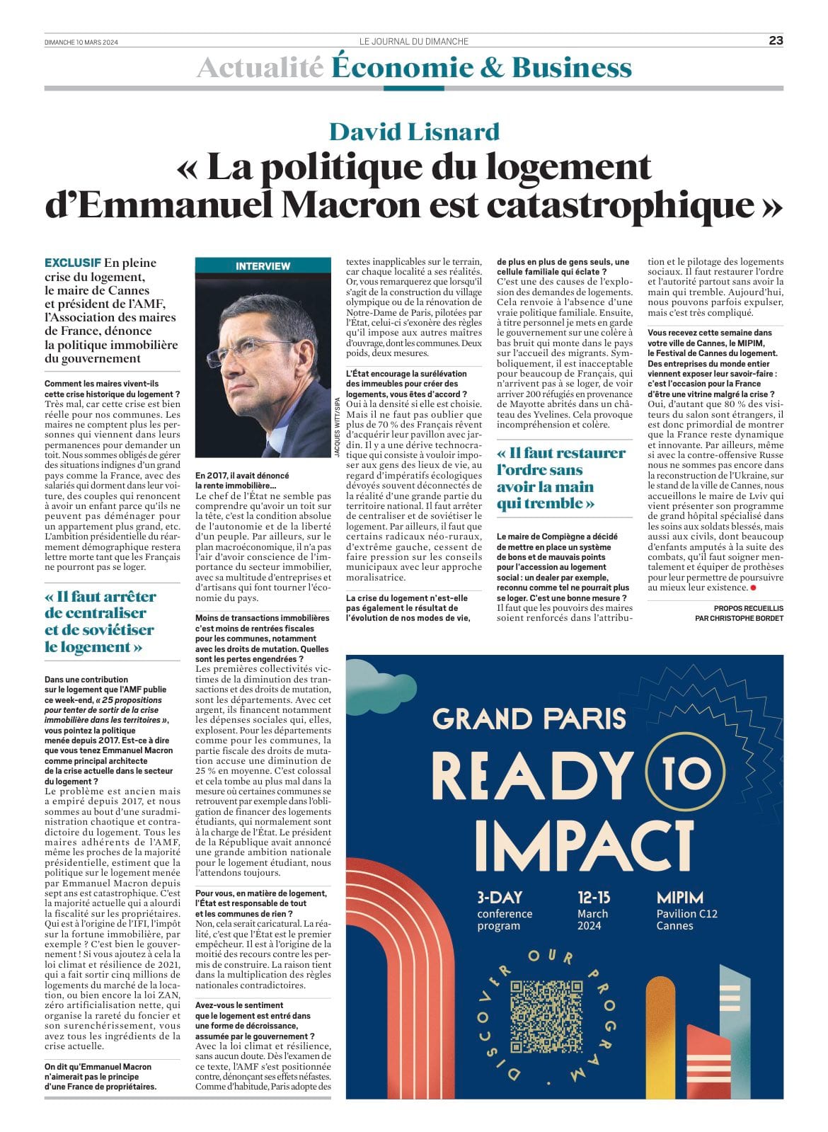 "La politique du logement d'Emmanuel Macron est catastrophique"