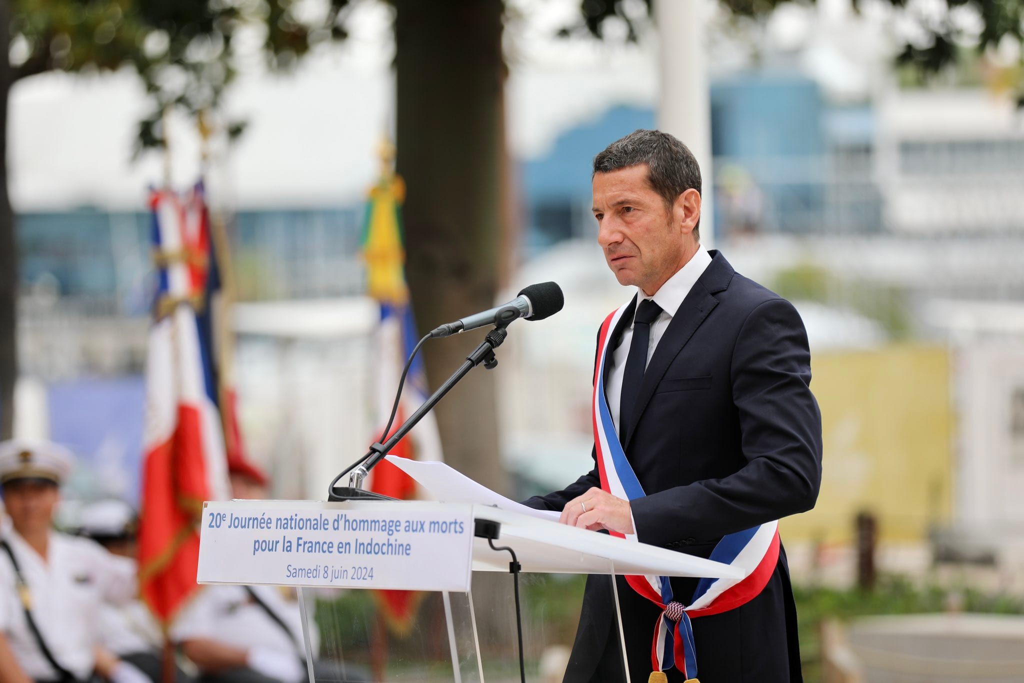 David Lisnard préside la 20ème journée nationale d'hommage aux morts pour la France en Indochine