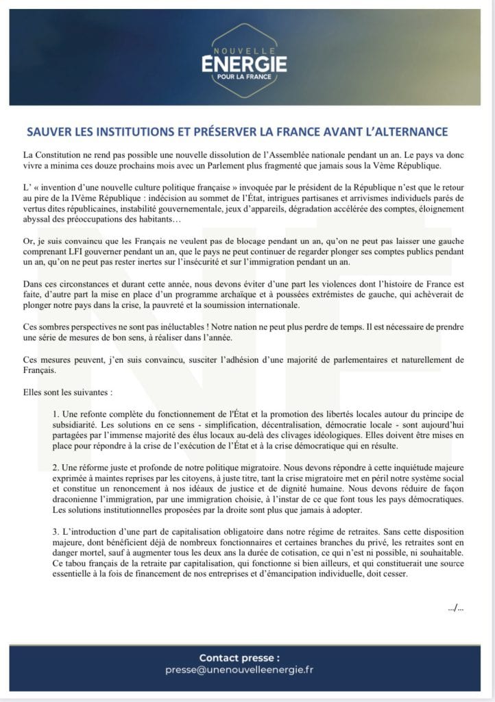 Sauver les institutions et préserver la France avant l'alternance — illustration 1