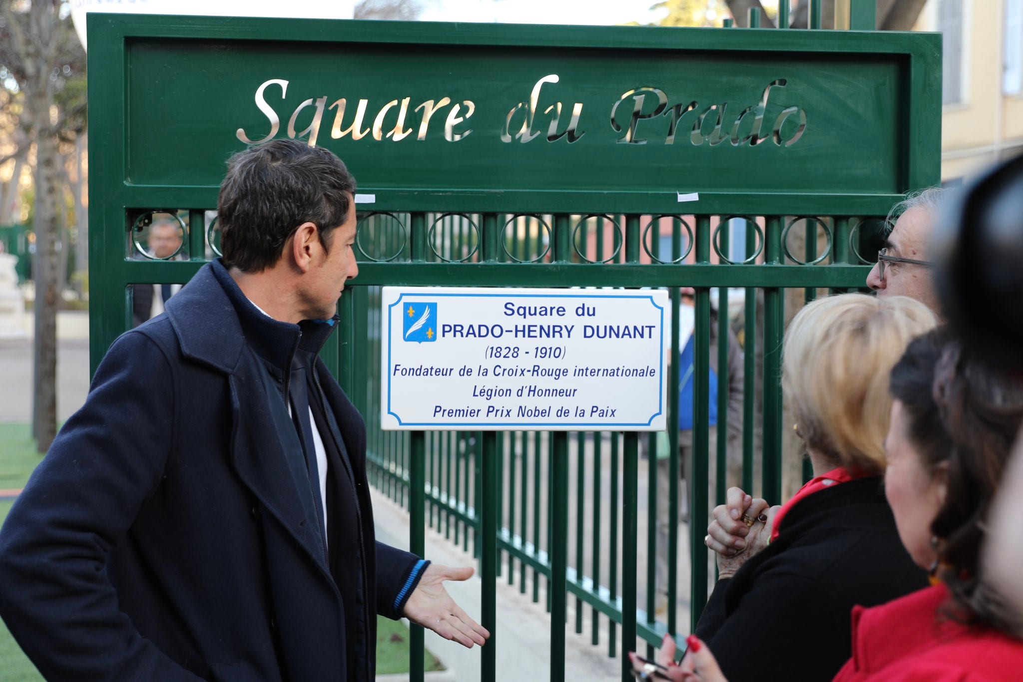 A Cannes, un square porte désormais le nom de Henry Dunant, fondateur de la Croix-Rouge