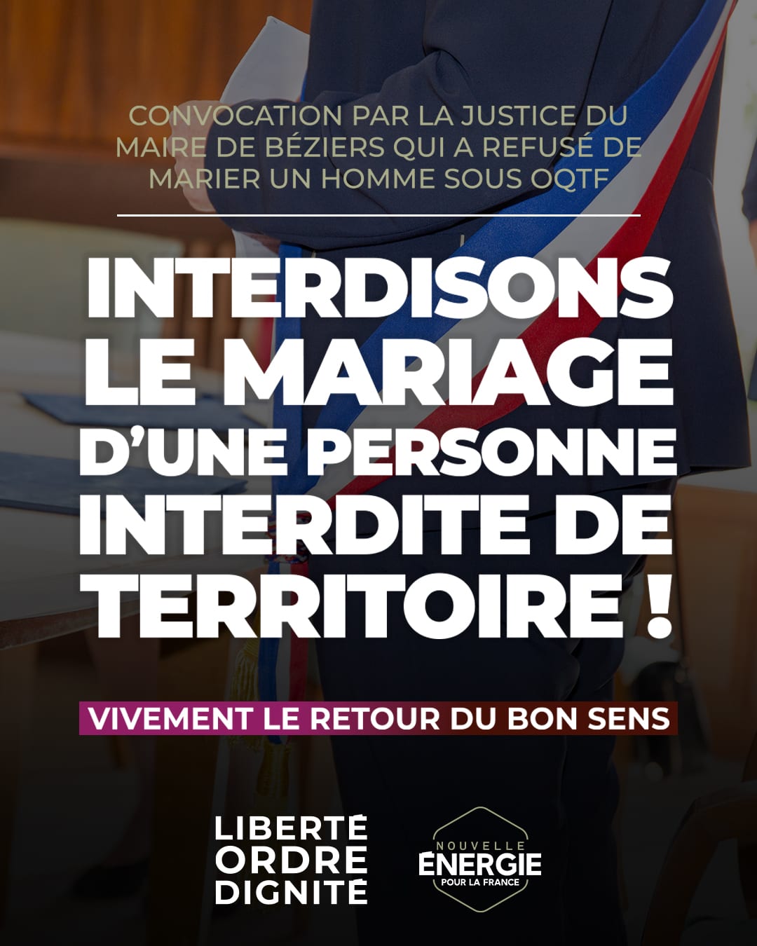 Alexandra Martin et David Lisnard re-déposent un texte pour interdire les célébrations des mariages des ressortissants étrangers soumis à une obligation de quitter le territoire français — illustration 1