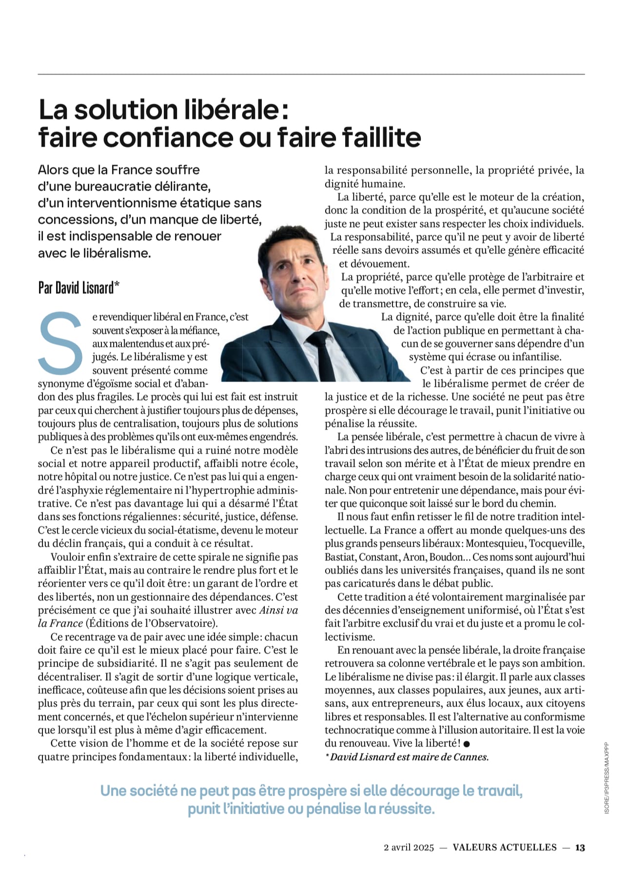 La solution libérale : faire confiance ou faire faillite — illustration 1
