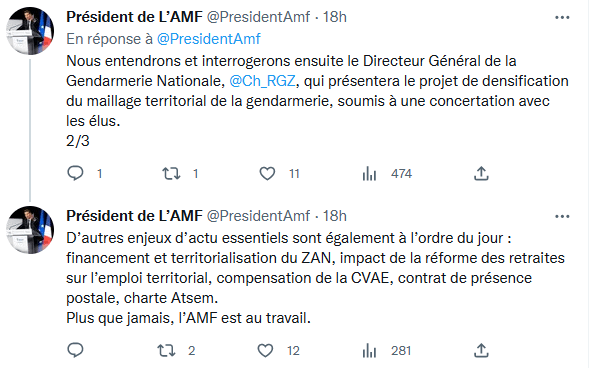 Impact de la réforme des retraites sur l’emploi territorial, compensation de la CVAE, contrat de présence postale, ZAN et sécurité à l'ordre du jour du Bureau de l'AMF — illustration 1