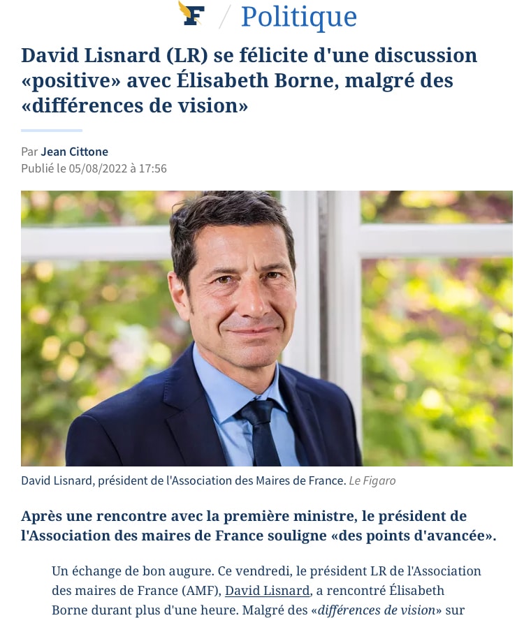 David Lisnard se félicite d'une discussion «positive» avec Élisabeth Borne, malgré des «différences de vision» — illustration 1