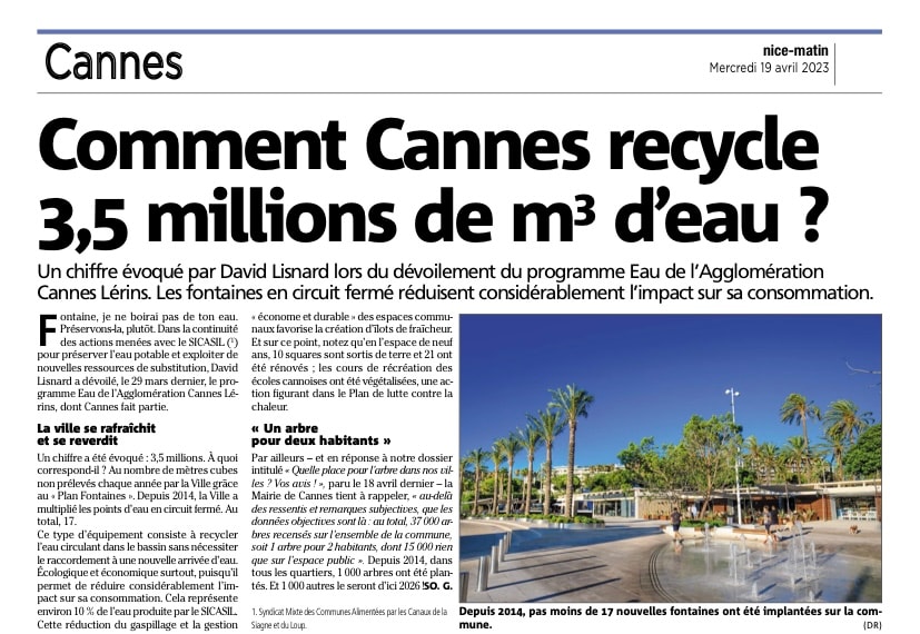 Comment Cannes recycle 3,5 millions de m3 d'eau ? — illustration 1