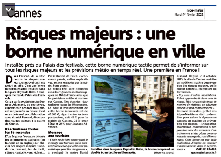 Risques majeurs : une borne numérique en ville — illustration 1