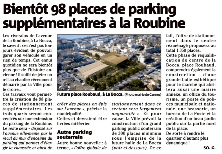 Bientôt 98 places de parking supplémentaires à la Roubine — illustration 1