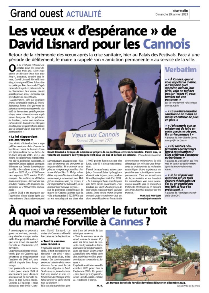 David Lisnard adresse des voeux d'espérance aux Cannois — illustration 1