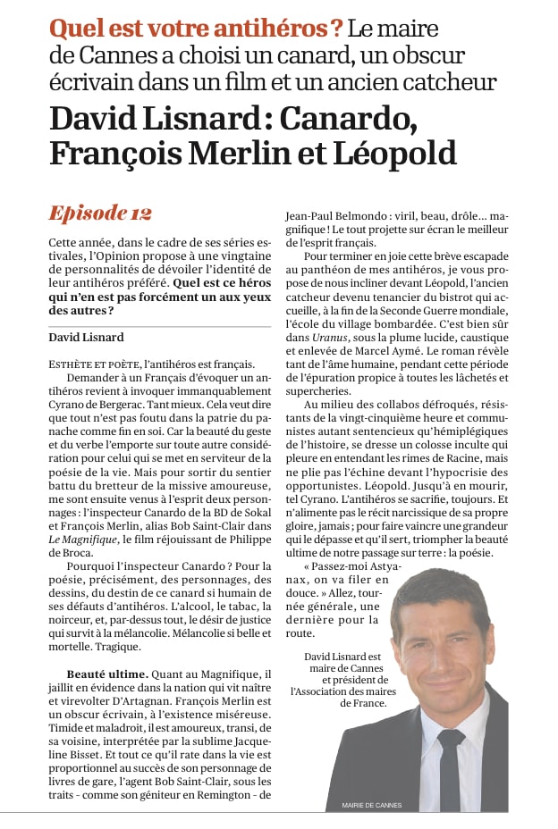 Canardo, François Merlin et Léopold : les antihéros de David Lisnard — illustration 1
