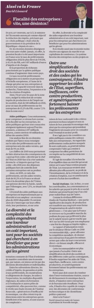Fiscalité des entreprises : vite, une désintox ! — illustration 1