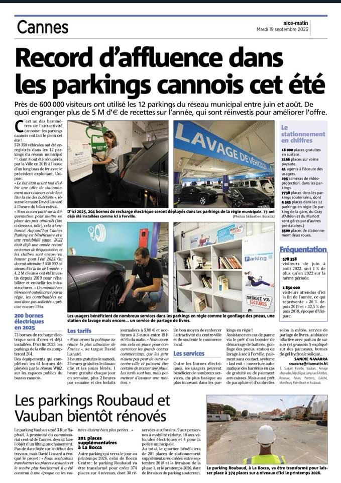 Les parkings cannois ont battu des records d'affluence cet été — illustration 1