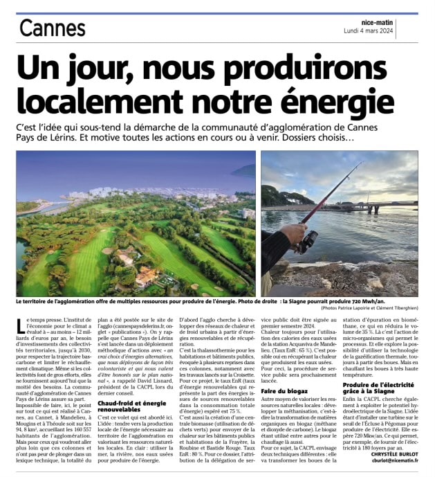 L'Agglomération Cannes Lérins avance vers la production de sa propre énergie — illustration 1