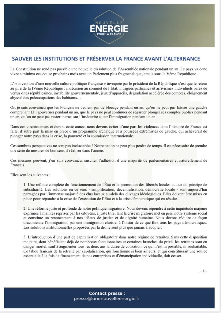 Sauver les institutions et préserver la France avant l'alternance — illustration 1