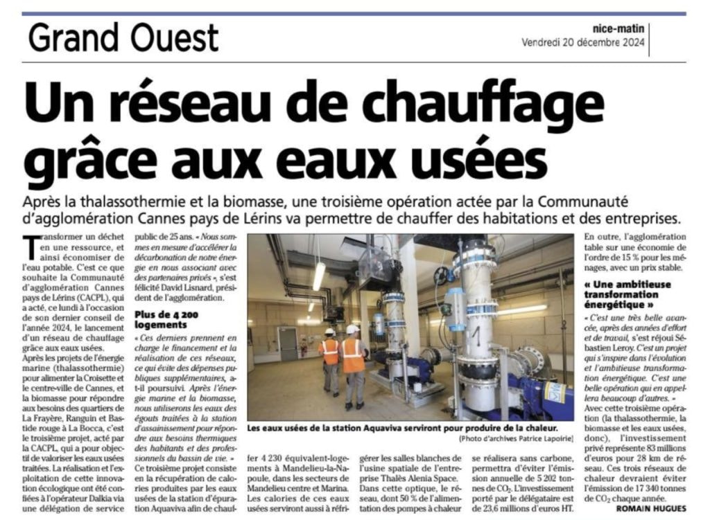 Un réseau de chauffage grâce aux eaux usées — illustration 1