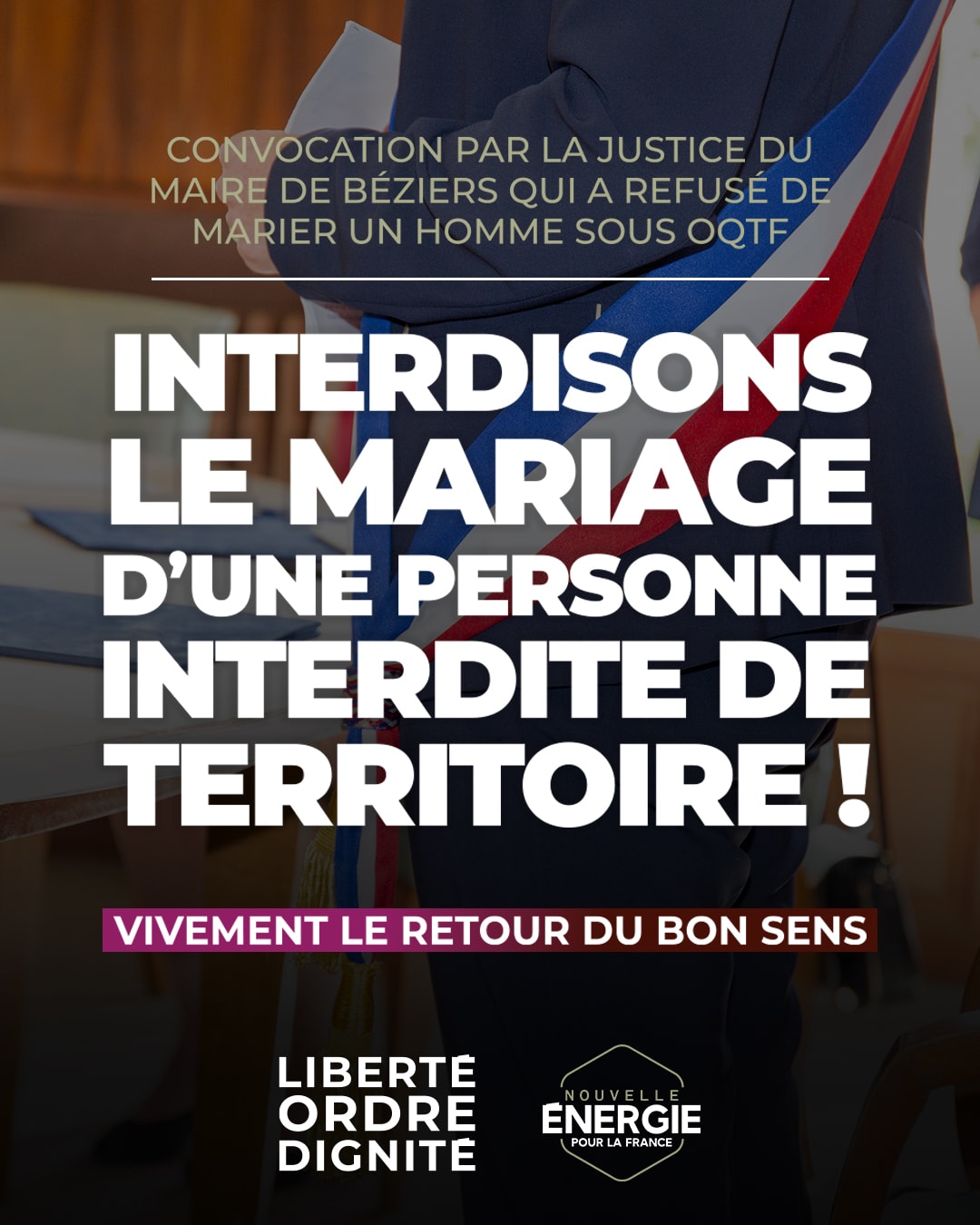 Alexandra Martin et David Lisnard re-déposent un texte pour interdire les célébrations des mariages des ressortissants étrangers soumis à une obligation de quitter le territoire français — illustration 1