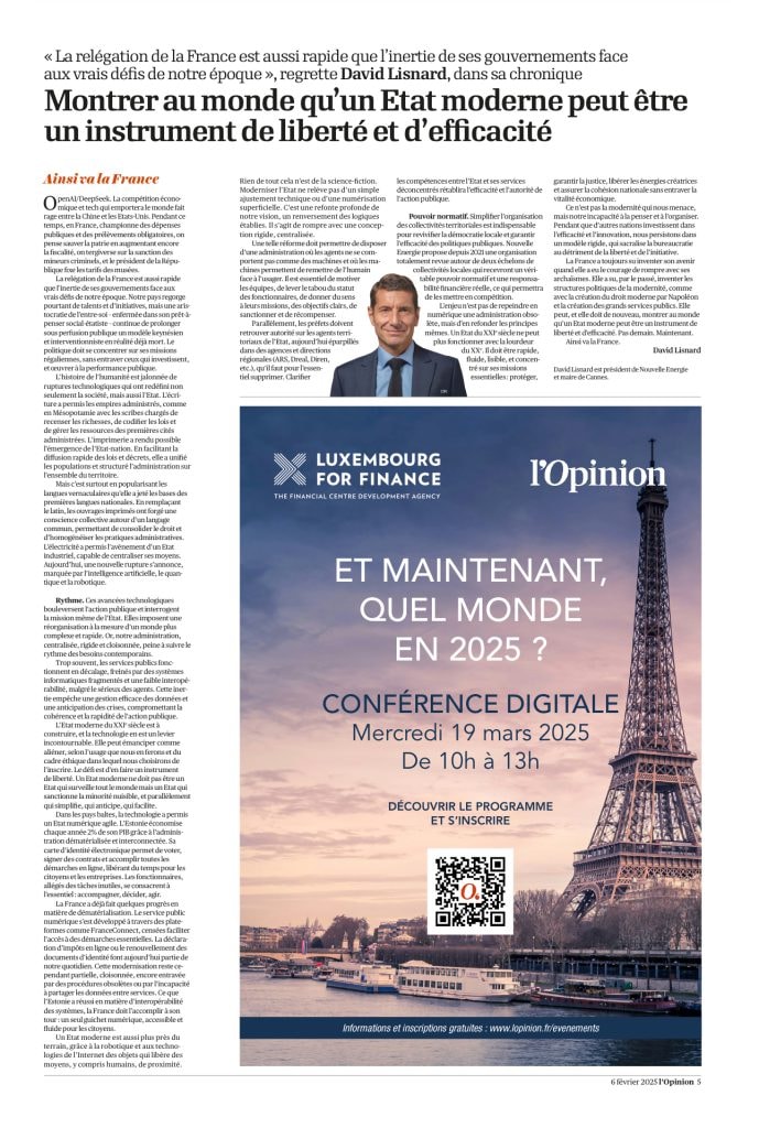 Montrer au monde qu'un État moderne peut être un instrument de liberté et d'efficacité — illustration 1