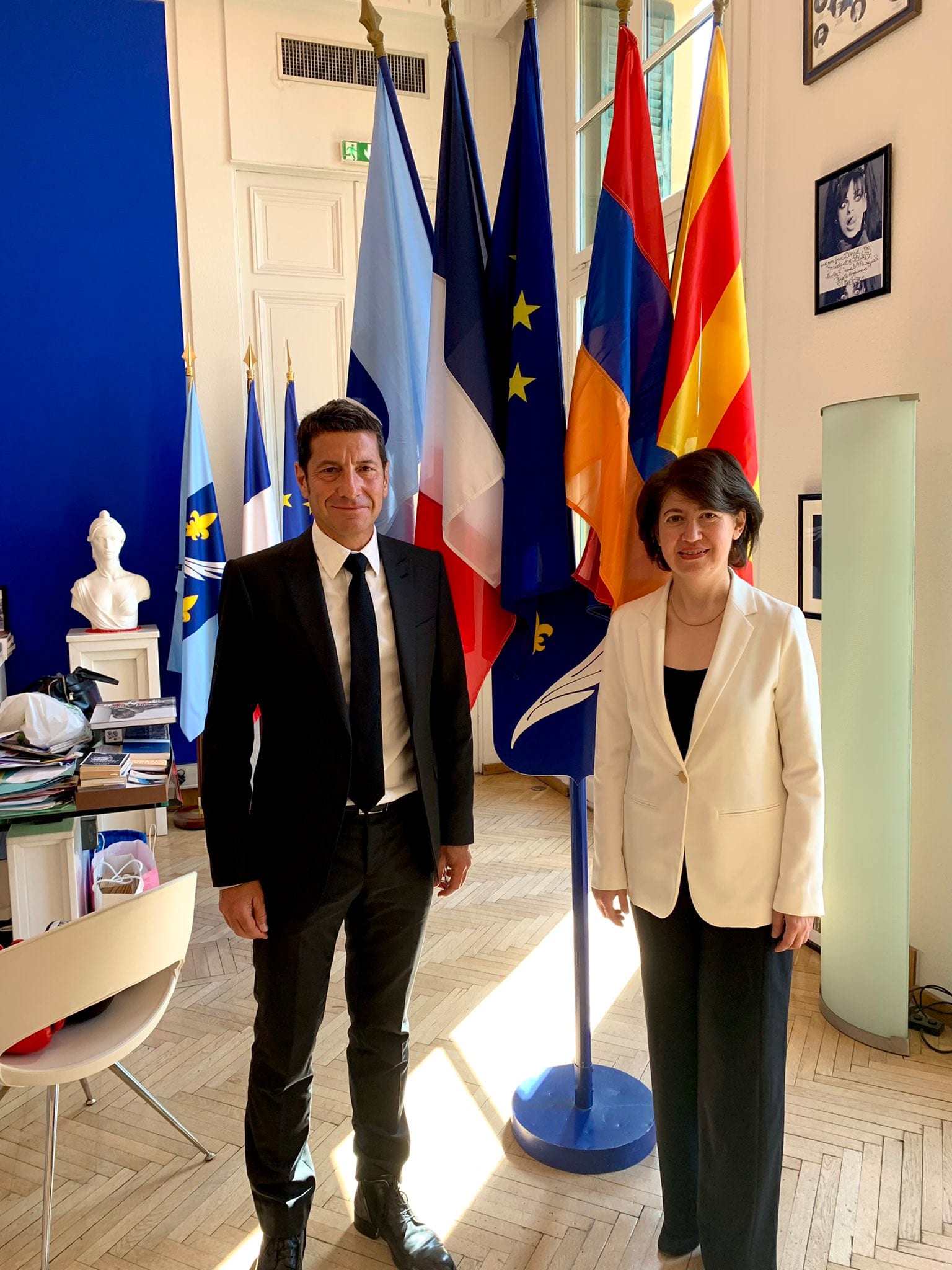 David Lisnard reçoit Hasmik Tolmajian, Ambassadrice d'Arménie en France