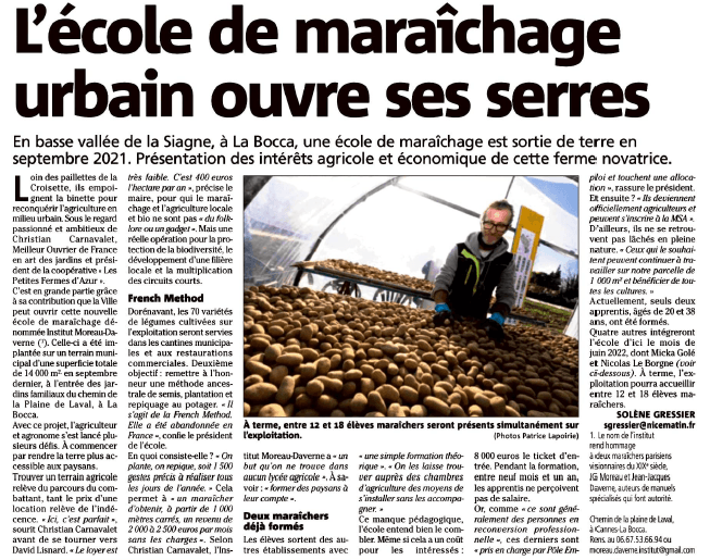 L'école de maraîchage urbain ouvre ses serres