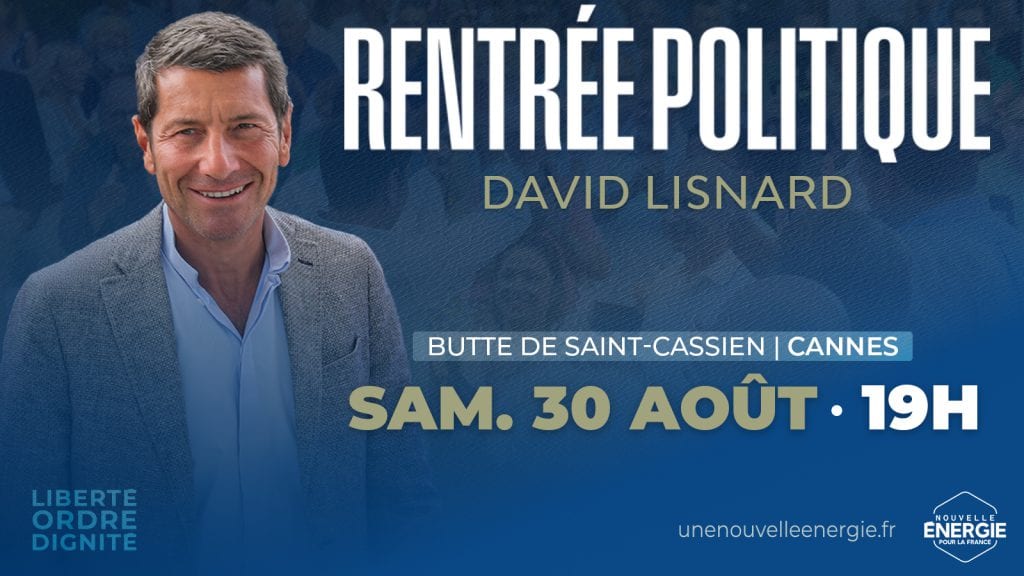 Rentrée politique 2025 : David Lisnard vous donne rendez-vous à Cannes le samedi 30 août — illustration 1