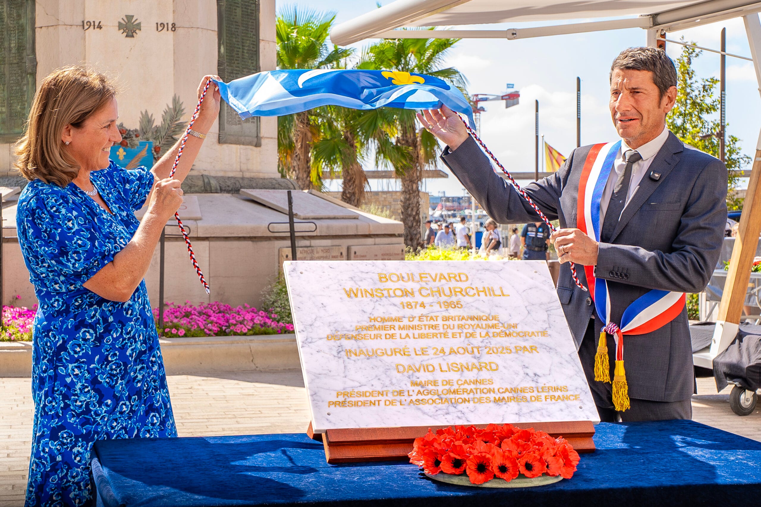 Cannes inaugure le boulevard Winston Churchill, hommage à une figure de la liberté