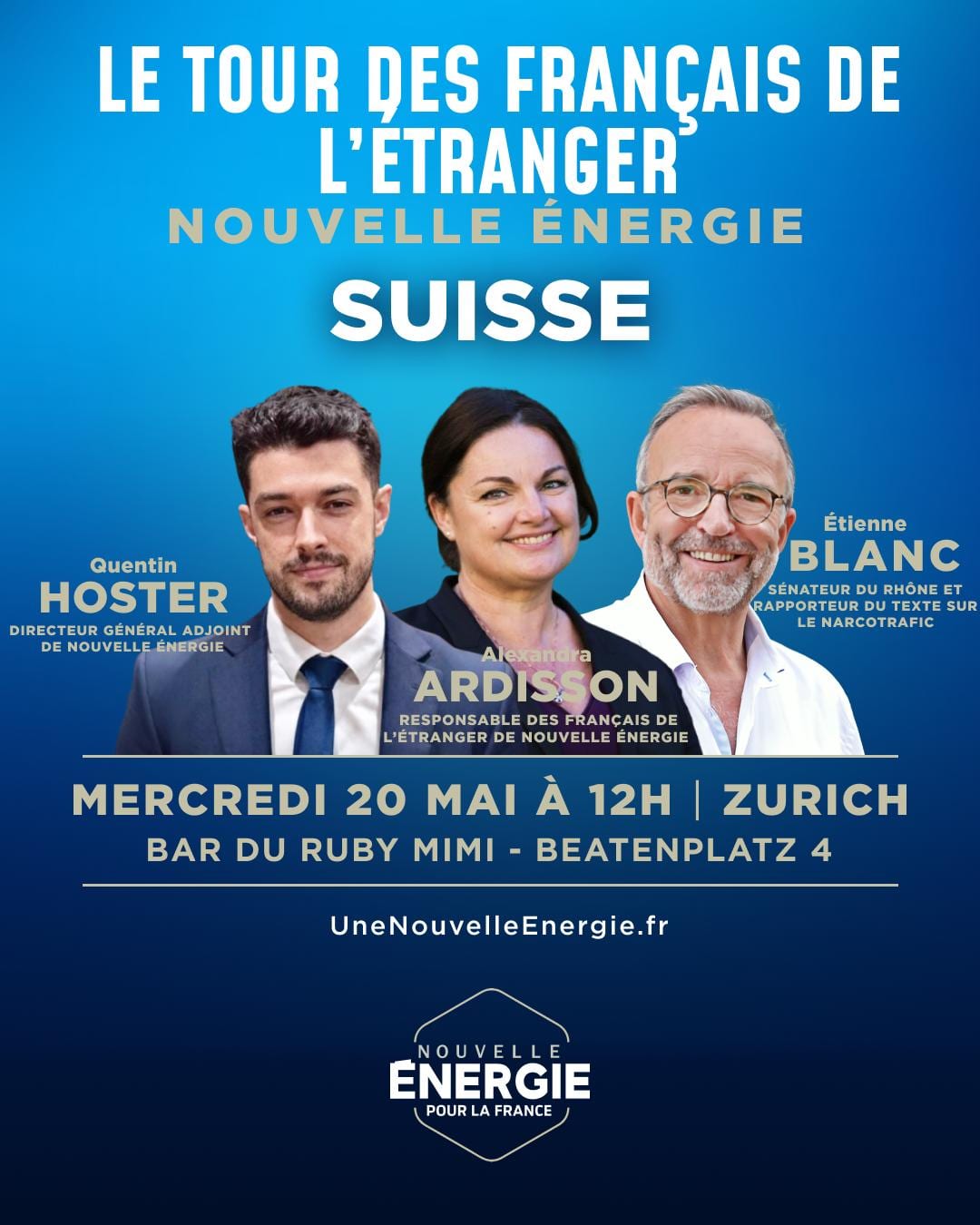 Illustration de l’événement : Tour des Français de l'étranger Nouvelle Énergie : Suisse